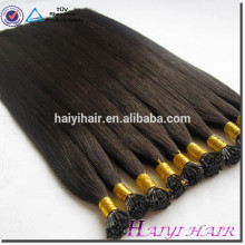 100 human remy double drawn keratin i tip Russian hair extensions wholesale